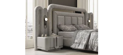 Prada Sis Grisi Yatak Odası