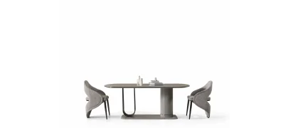 Prada Sis Grisi Yemek Odası