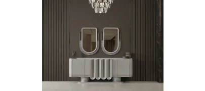 Prada Sis Grisi Yemek Odası