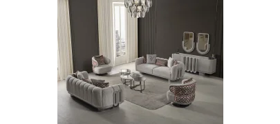 Prada Sis Grisi Koltuk Takımı