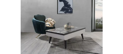 MT 112 SİYAH ORTA SEHPA MERMER