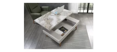 MT 112 SİYAH ORTA SEHPA MERMER