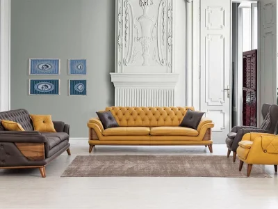 Kervan Sarı Antrasit Koltuk Takımı