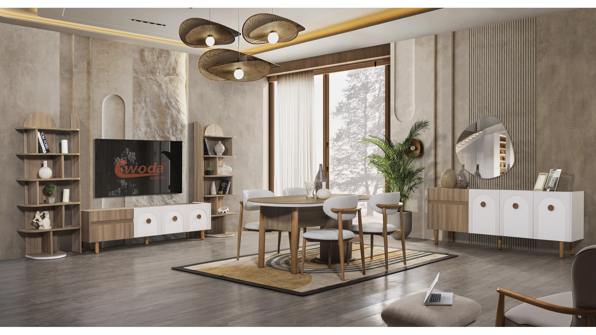 İnegöl Mobilya Bohem Yemek Odası