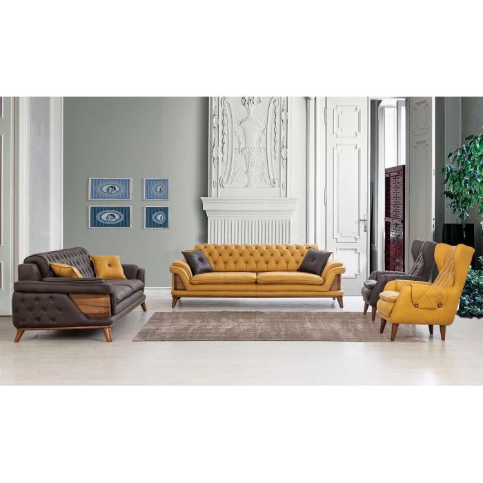 Kervan Sarı Antrasit Koltuk Takımı - OCCOHOME - Görsel 8