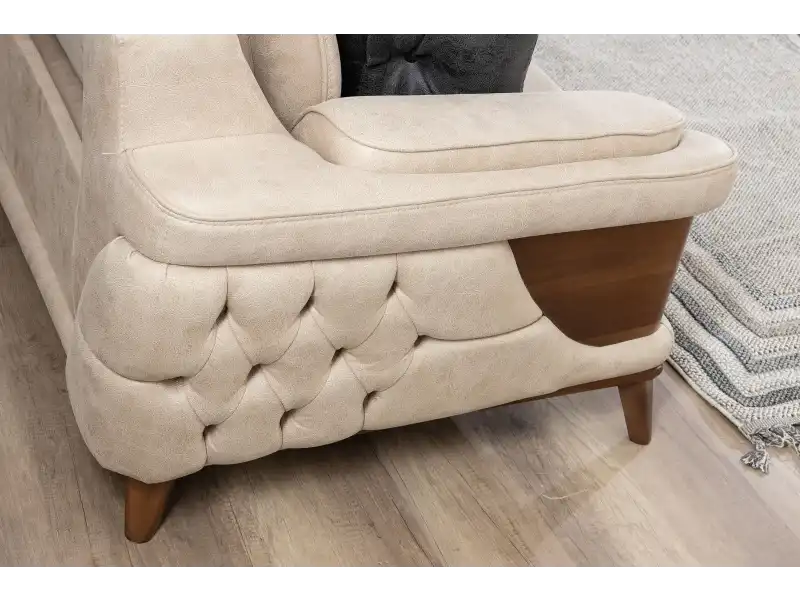 Kervan Krem Antrasit Koltuk Takımı