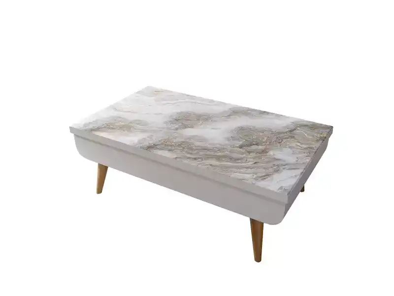 MT 112 SİYAH ORTA SEHPA MERMER