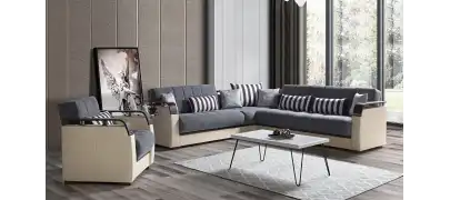 Mina Köşe Takımı Gri