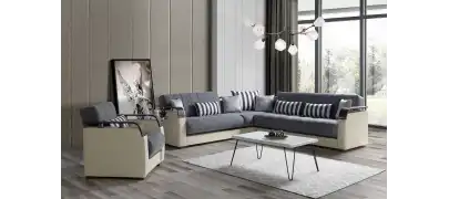 Mina Köşe Takımı Gri