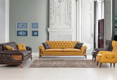Kervan Sarı Antrasit Koltuk Takımı
