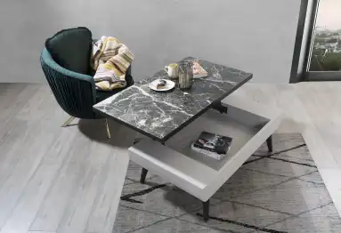 MT 112 SİYAH ORTA SEHPA MERMER