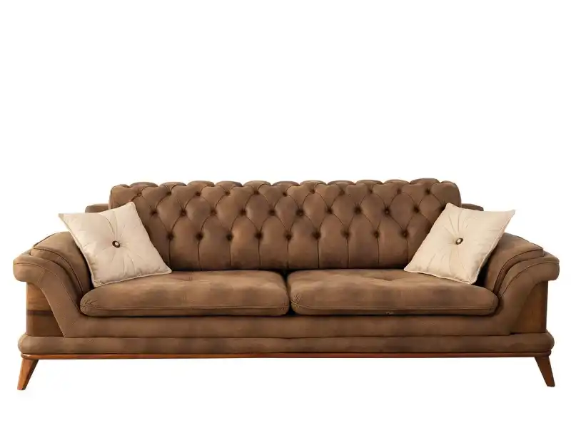 Kervan Krem Kahve Koltuk Takımı