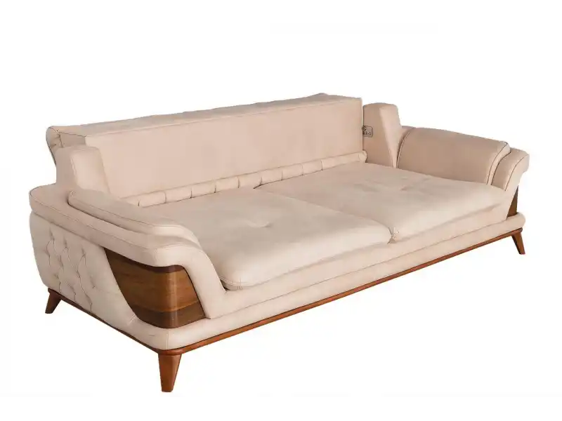 Kervan Krem Kahve Koltuk Takımı