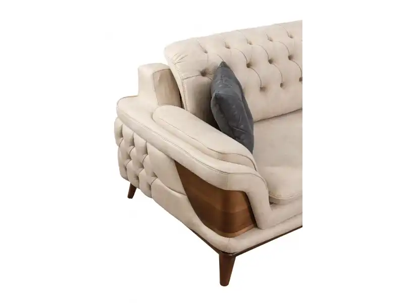 Kervan Krem Antrasit Koltuk Takımı