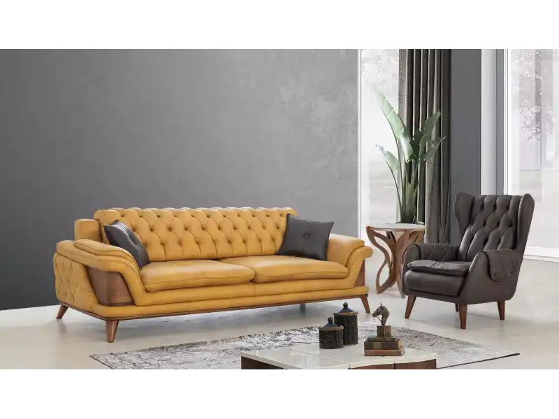 Kervan Sarı Antrasit Koltuk Takımı