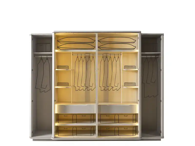 Prada Sis Grisi Yatak Odası