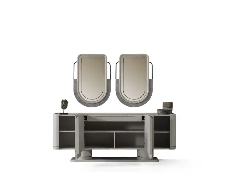 Prada Sis Grisi Yemek Odası