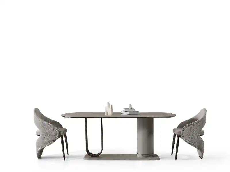 Prada Sis Grisi Yemek Odası