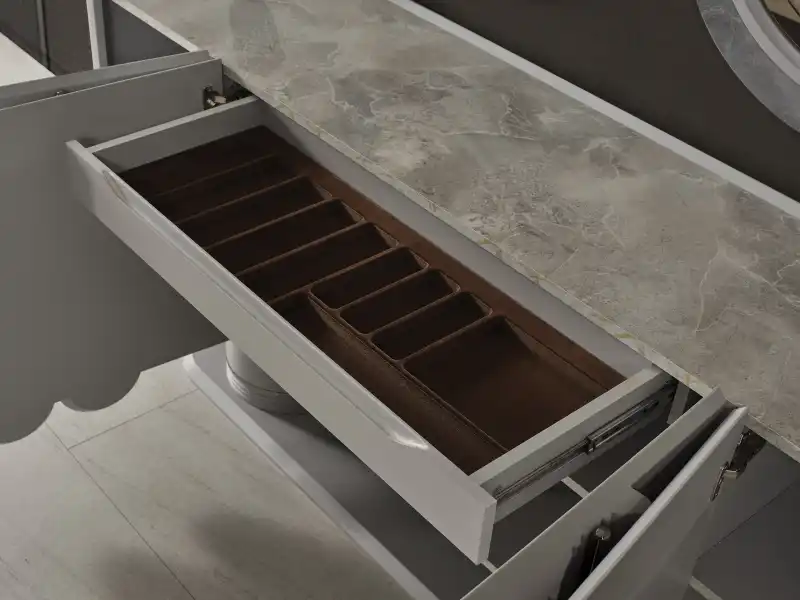 Prada Sis Grisi Yemek Odası