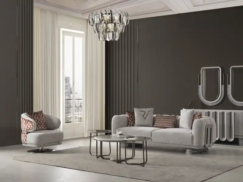 Prada Sis Grisi Koltuk Takımı