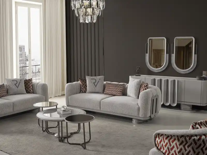 Prada Sis Grisi Koltuk Takımı