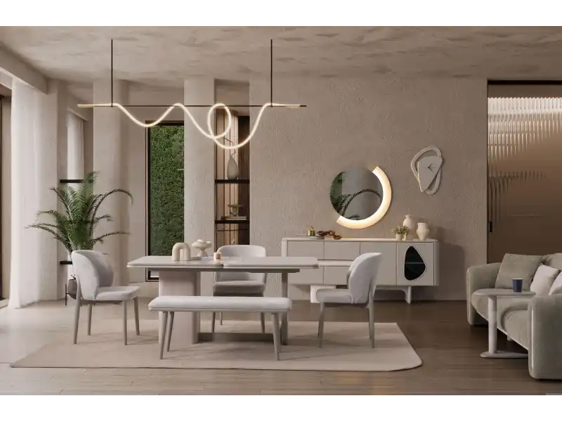 Enna Gri Yemek Odası