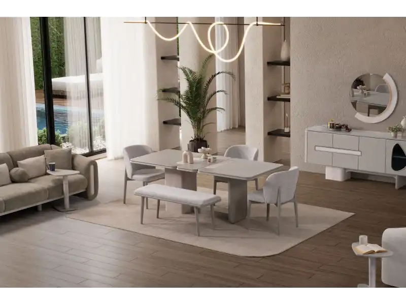 Enna Gri Yemek Odası