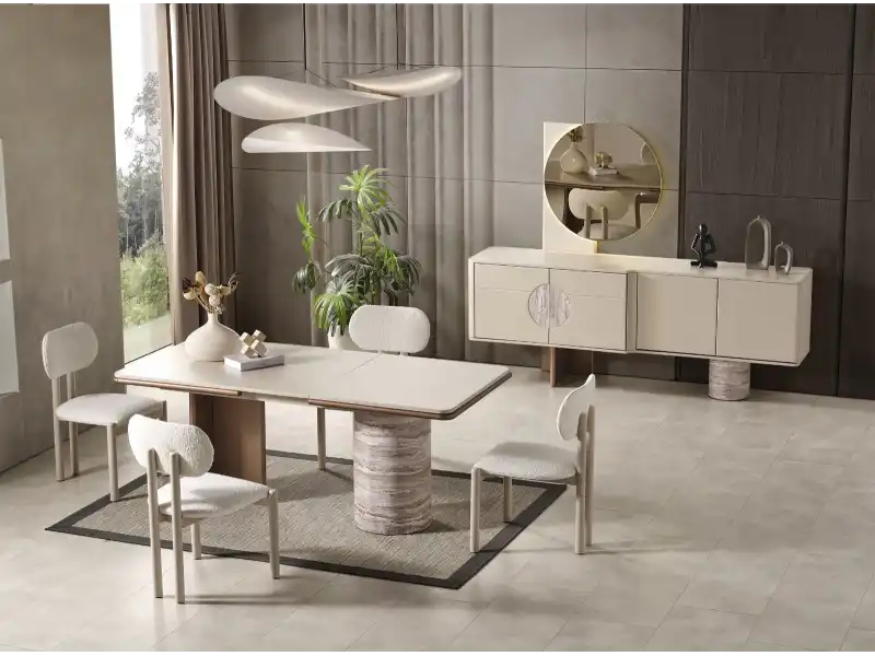 Florazsa Beyaz Yemek Takımı