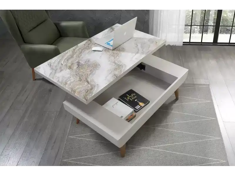 MT 112 SİYAH ORTA SEHPA MERMER