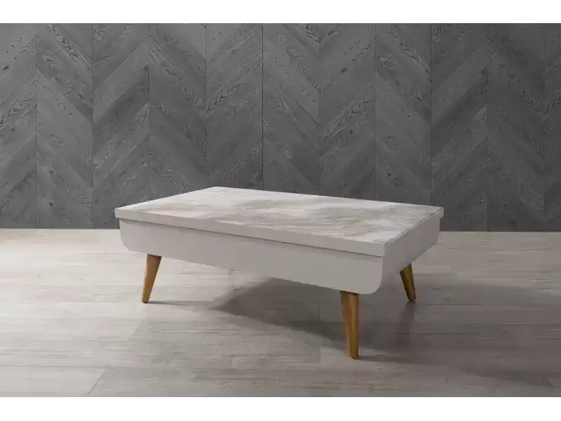 MT 112 SİYAH ORTA SEHPA MERMER