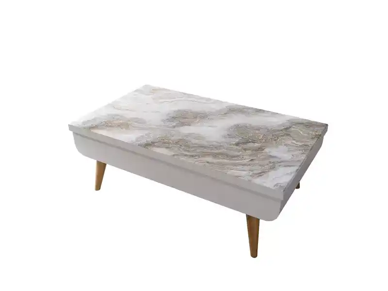 MT 112 SİYAH ORTA SEHPA MERMER