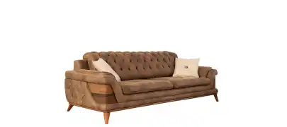Kervan Krem Kahve Koltuk Takımı