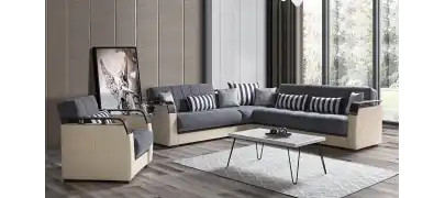 Mina Köşe Takımı Gri