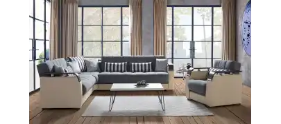 Mina Köşe Takımı Gri