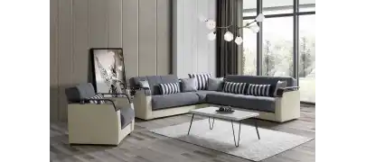 Mina Köşe Takımı Gri