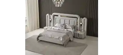 Prada Sis Grisi Yatak Odası