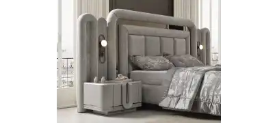 Prada Sis Grisi Yatak Odası