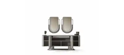 Prada Sis Grisi Yemek Odası