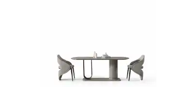 Prada Sis Grisi Yemek Odası