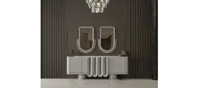 Prada Sis Grisi Yemek Odası