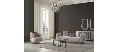 Prada Sis Grisi Koltuk Takımı