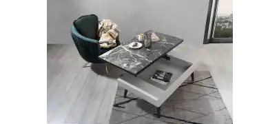 MT 112 SİYAH ORTA SEHPA MERMER