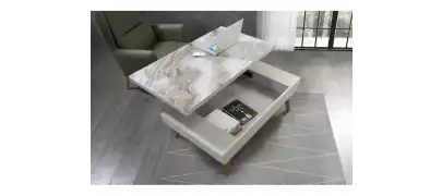 MT 112 SİYAH ORTA SEHPA MERMER