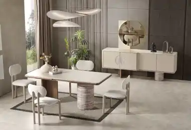 Florazsa Beyaz Yemek Takımı