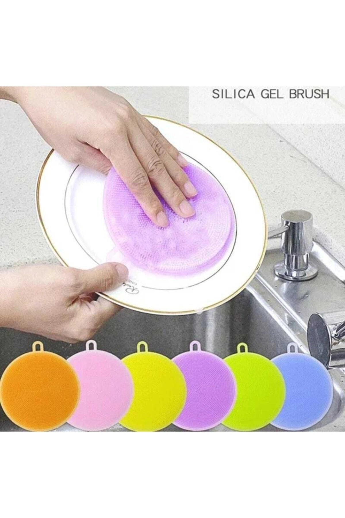 Silikon Bulaşık Yıkama Fırçası Tükenmeyen (2 Adet)