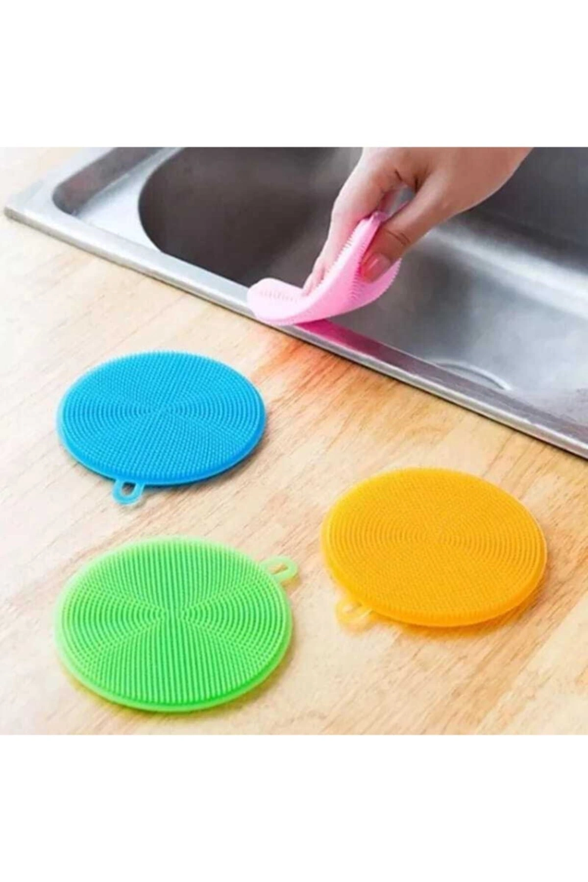 Silikon Bulaşık Yıkama Fırçası Tükenmeyen (2 Adet)