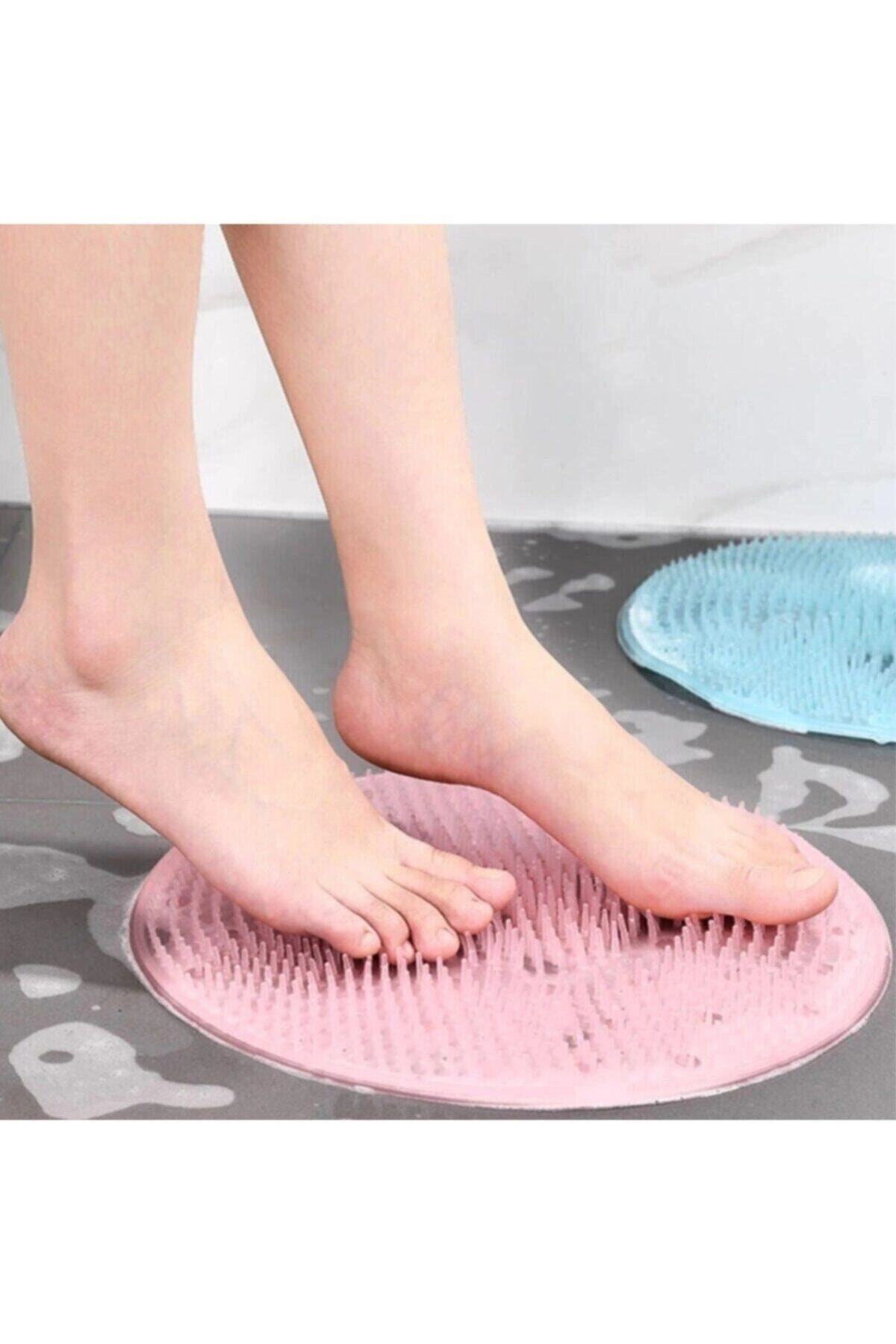 Vantuzlu Banyo Fırçası Masaj Pedi Sırt Ayak Kesesi Yıkama Aleti Lifi