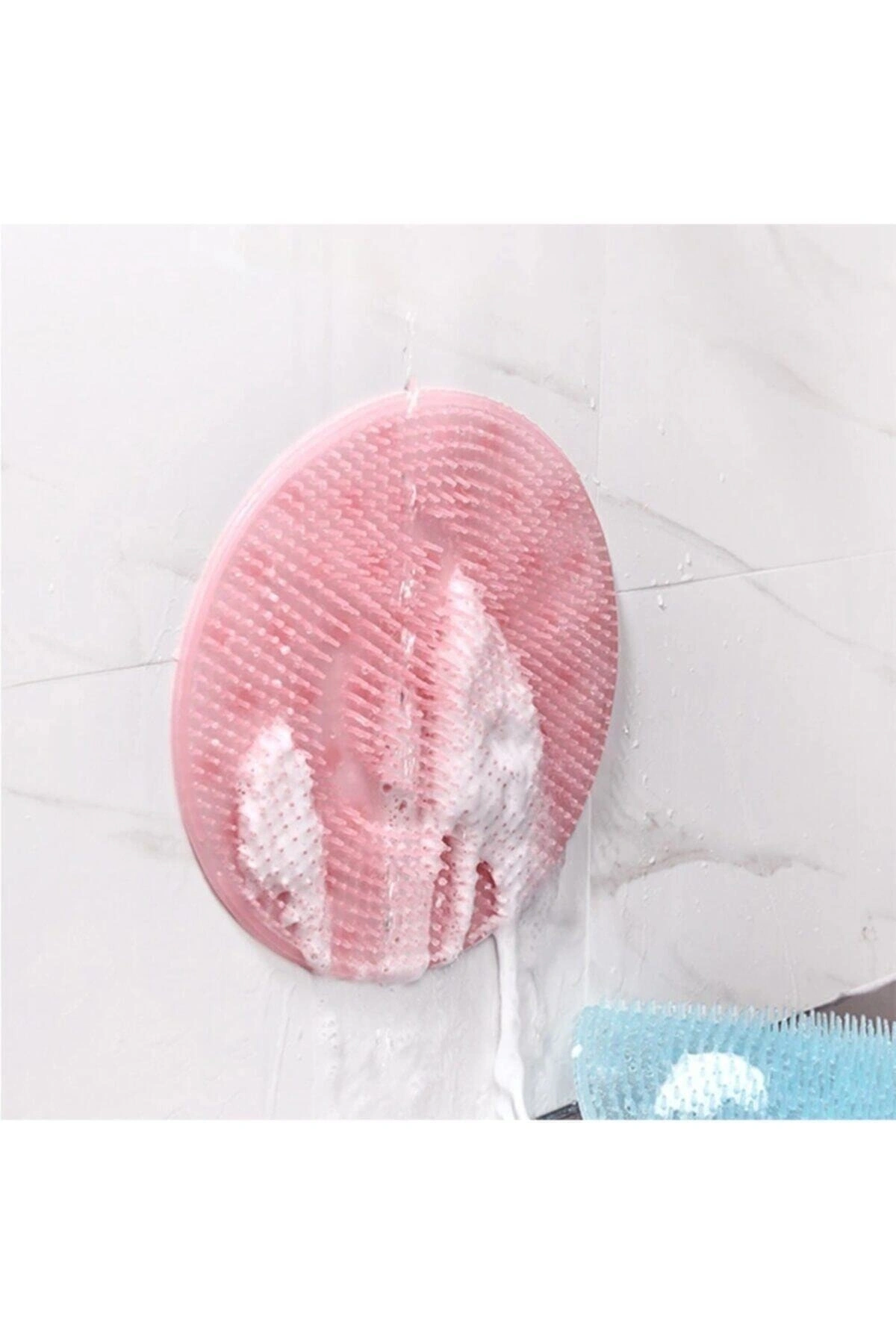 Vantuzlu Banyo Fırçası Masaj Pedi Sırt Ayak Kesesi Yıkama Aleti Lifi