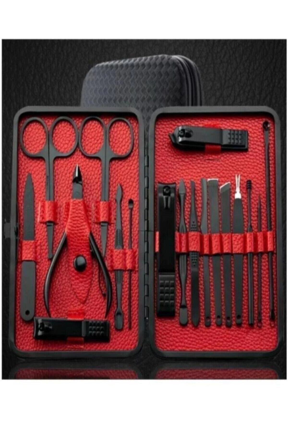 Çantalı Paslanmaz Çelik Manikür Pedikür Set 17 Parça 177c-g