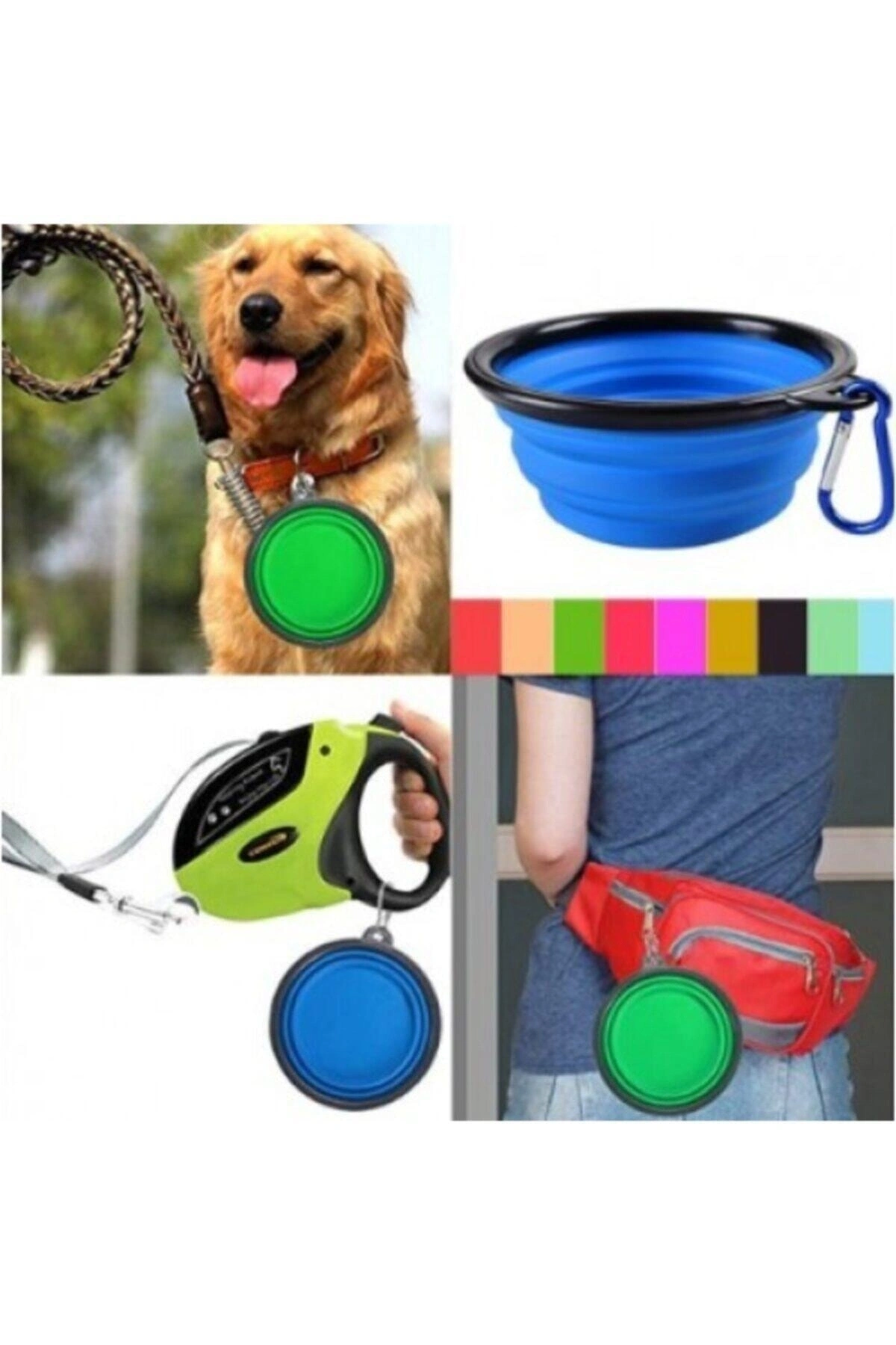 Katlanabilir Kedi Köpek Mama Ve Su Kabı